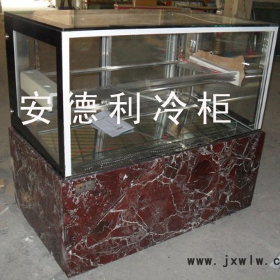 供應(yīng)安德利訂做大理石包邊蛋糕直角柜 不銹鋼支架 鋼化玻璃 進(jìn)口壓縮機(jī)等