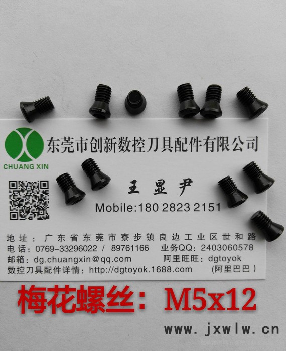 數(shù)控刀具配件  梅花螺絲M5x12   車刀壓板  銑刀壓板  紅旗扳手