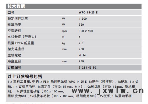 供應(yīng)FEIN進(jìn)口WPO14-25E電動工具 不銹鋼表面冷加工 拋光機(jī)