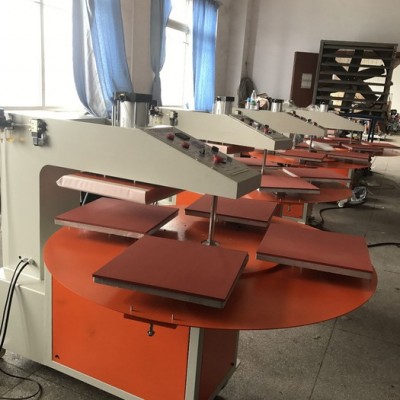 **正科新款式氣壓四工位燙畫機(jī) 復(fù)合機(jī) 貼合機(jī) 皮革燙鉆機(jī)