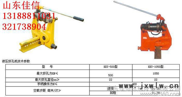 KKY-1050液壓鋼軌擠孔機，液壓擠孔機，液壓鋼軌打孔機