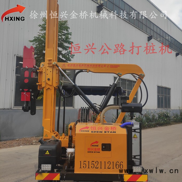 徐州安裝公路護(hù)欄立柱打樁機(jī) 小型道路路面沖擊鉆孔機(jī)