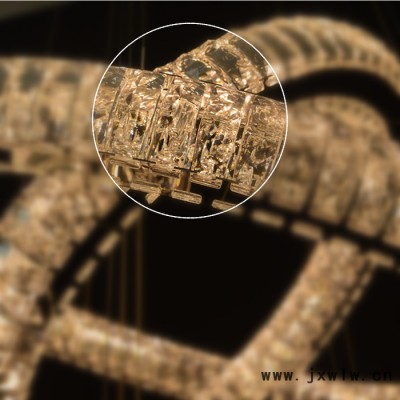 一件代發(fā)led餐廳水晶吊燈線切割簡約樓梯客廳現(xiàn)代吊線燈巍朗照明