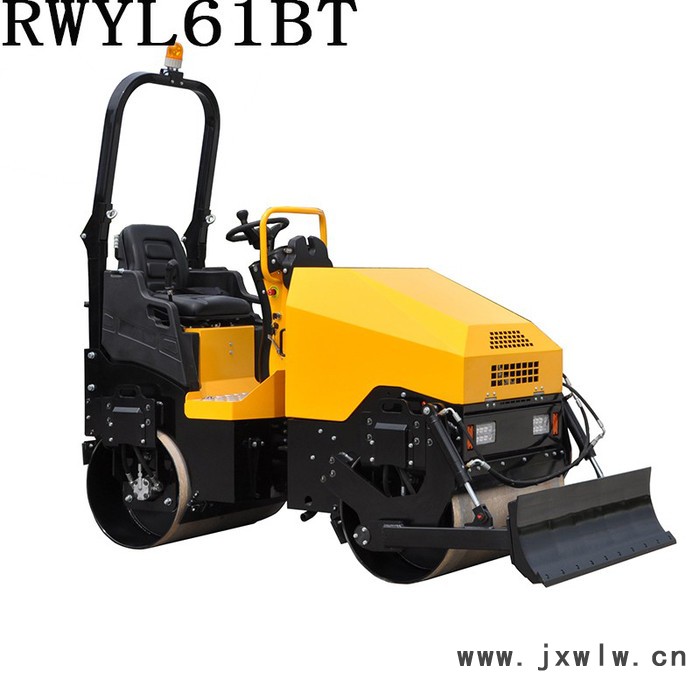 推鏟壓路機RWYL61BT英國鉑金斯發(fā)動機法國柱塞液壓馬達雙驅(qū)行走意大利馬達驅(qū)動雙輪振動路得威價格可議 小型壓路機