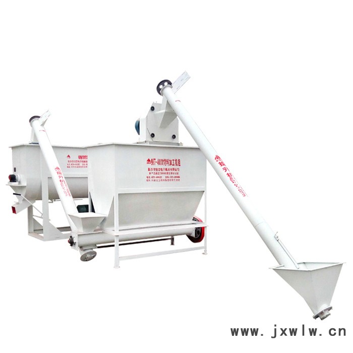 新恒富 臥式拌料機(jī) 小型干粉攪拌機(jī)組 牛羊粉料加工設(shè)備 粉碎混合一體機(jī)組 豬飼料混合設(shè)備