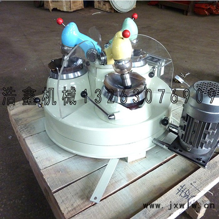 智能選礦XPM三頭研磨機 礦物粉碎設(shè)備選礦 120mm圓盤式瑪瑙研磨機