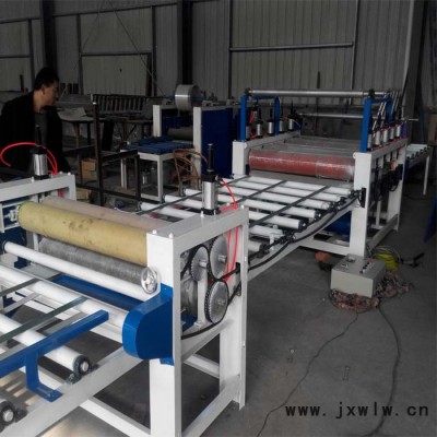 自動涂膠貼紙機設(shè)備 密度板貼紙機 冷熱輥壓自動化程度高