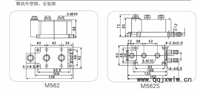 古杭州國(guó)晶MTC500可控硅（晶閘管）模塊適用于交直流電機(jī)控制.工業(yè)加熱控制.各種整流電源、電池充放電