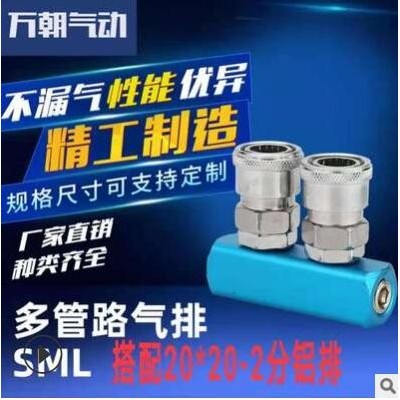 廠家供應(yīng)中流量管排鋁排多管路氣排C式氣排氣路分配器非標(biāo)可定