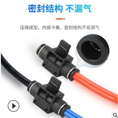 氣動(dòng)元件廠家批發(fā)直通開關(guān)手閥調(diào)節(jié)閥節(jié)流閥快插快速接頭HVFF6/8