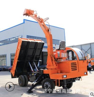 四驅(qū)隨車挖農(nóng)用 四驅(qū)挖掘運輸車 挖沙拉土四不像隨車挖可定制