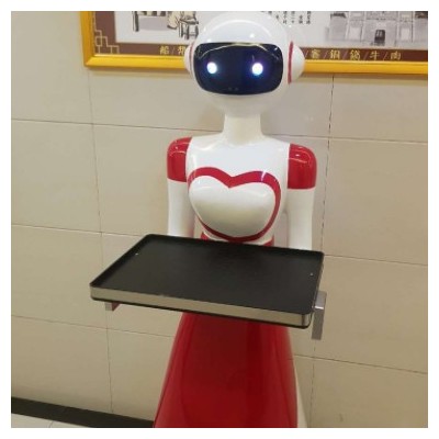 餐廳酒店飯店美女智能迎賓無(wú)軌送餐傳菜機(jī)器人服務(wù)員前臺(tái) 全自動(dòng)