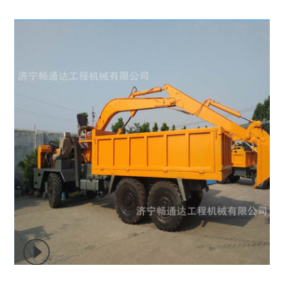 廠家直銷農(nóng)用四不像隨車挖10噸 360°旋轉車載式挖掘機