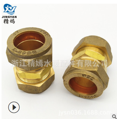 加厚22雙聯(lián)直通水管接頭平板太陽能集熱器卡套式黃銅接頭銅鏈現(xiàn)貨
